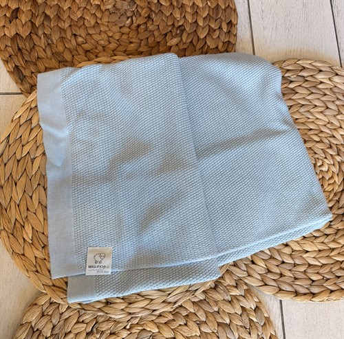 COPERTA SCIALLE CIELO COTONE