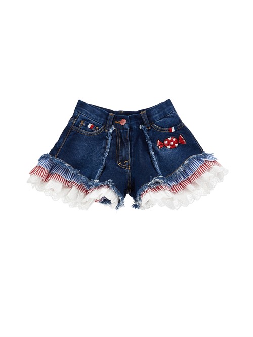SHORT DENIM VOLANT
