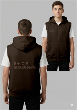 GILET FELPA CAPPUCCIO E ZIP