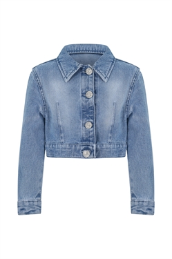 GIUBBINO JEANS BOTTONE GIOIELLO