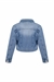 GIUBBINO JEANS BOTTONE GIOIELLO